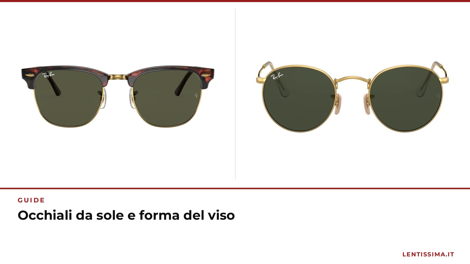 Come scegliere gli occhiali da sole in base alla forma del viso