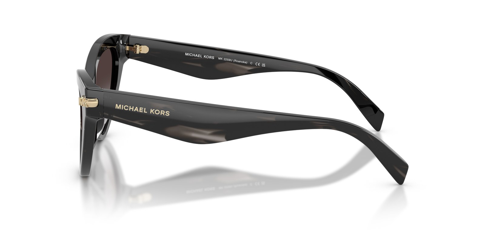 Michael Kors Roanoke MK2259U Corno Nero · Lenti Grigio Chiaro Sfumato — foto 3