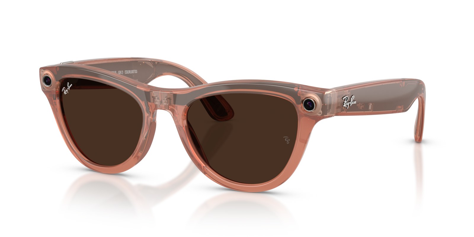 Ray-Ban Skyler RW4014 Pesca · Lenti Trasparente/Marrone Fotocromatiche — foto 2