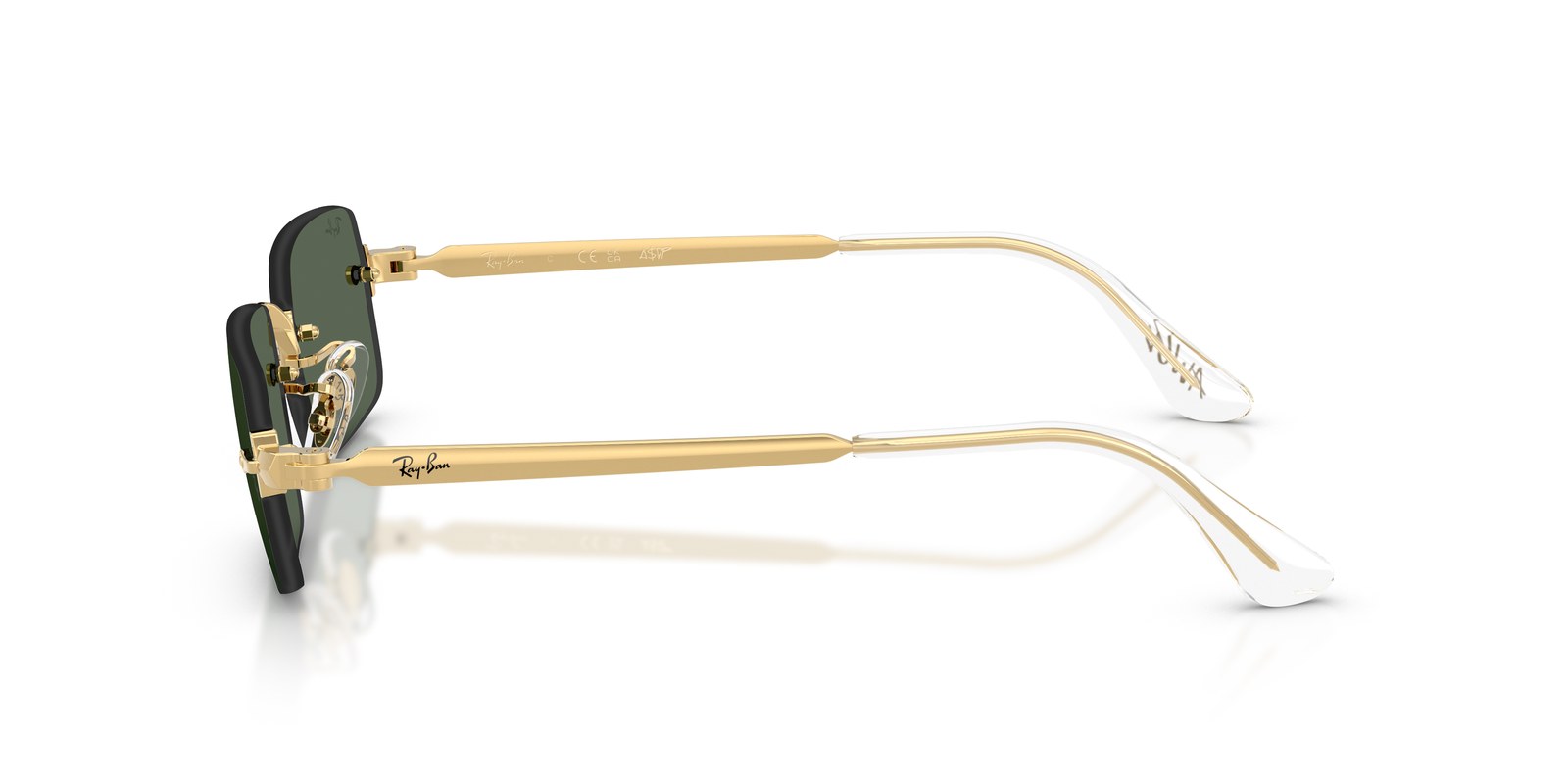 Ray-Ban RB3928 Oro Arista · Lenti Verde Scuro — foto 3