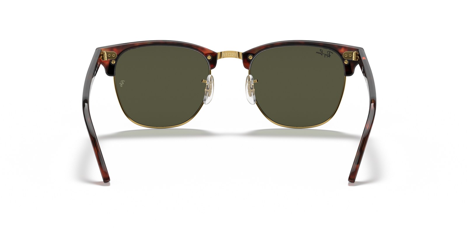 Ray-Ban Clubmaster RB3016 Tartarugato su Oro · Lenti G-15 Verde — foto 4