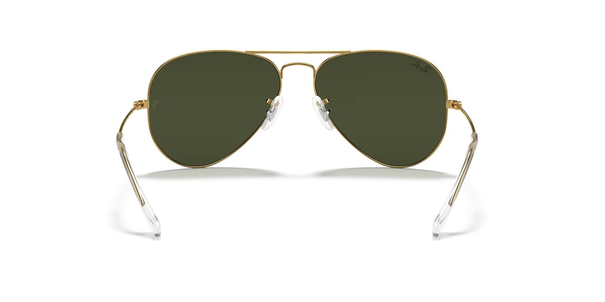 Ray-Ban Aviator Nero Lenti Verdi