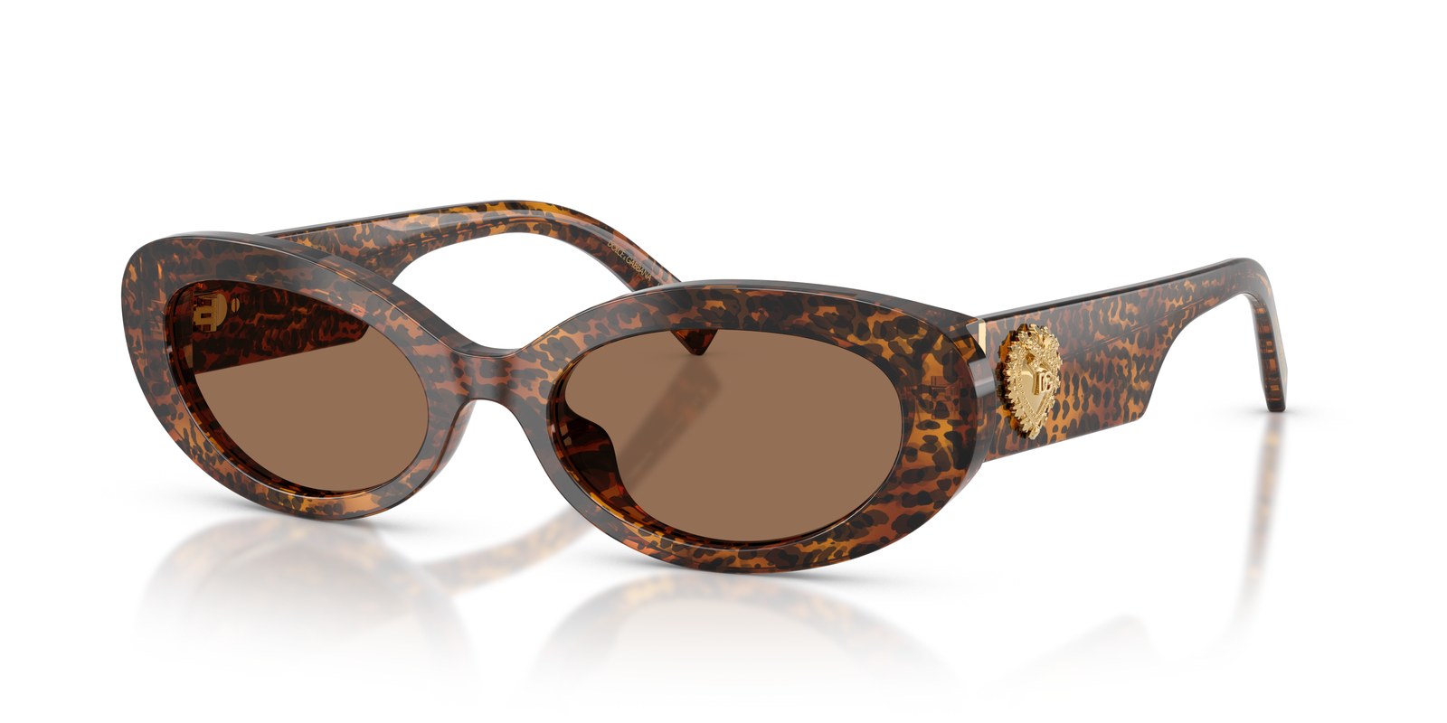 Dolce & Gabbana DG4537 Leopardato Trasparente · Lenti Marrone Scuro