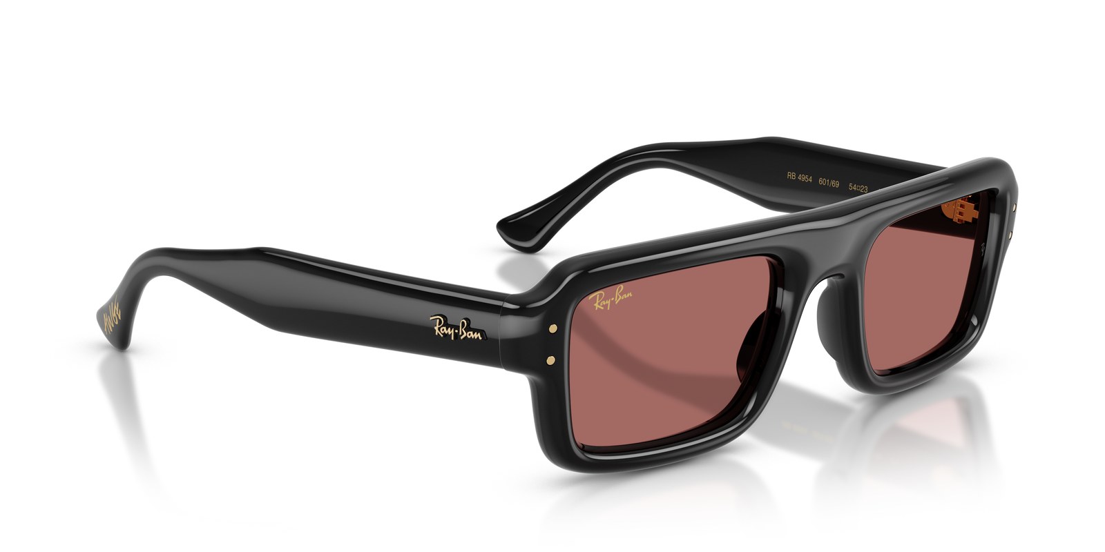 Ray-Ban RB4954 Nero · Lenti Violetto Scuro — foto 2