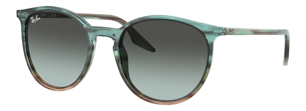 Ray-Ban RB2204 Verde e Blu a Strisce Lenti Blu vintage