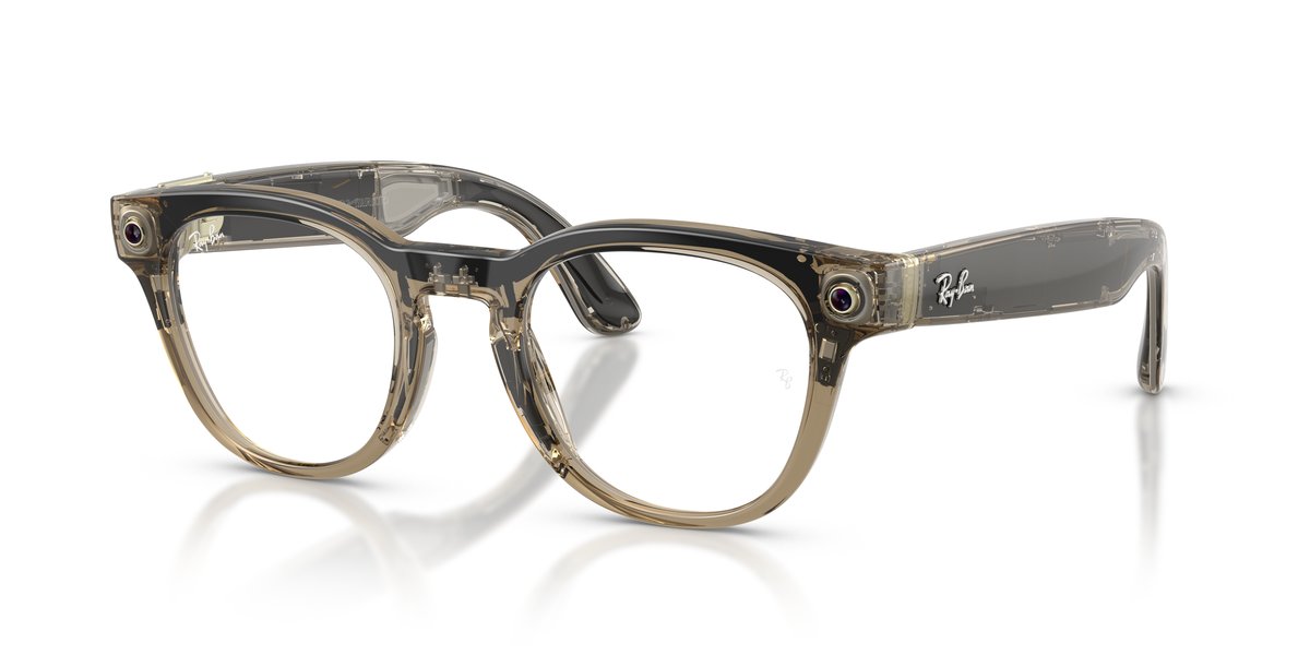 Ray-Ban Meta RW7002 Beige Tortora Trasparente — Lente Demo