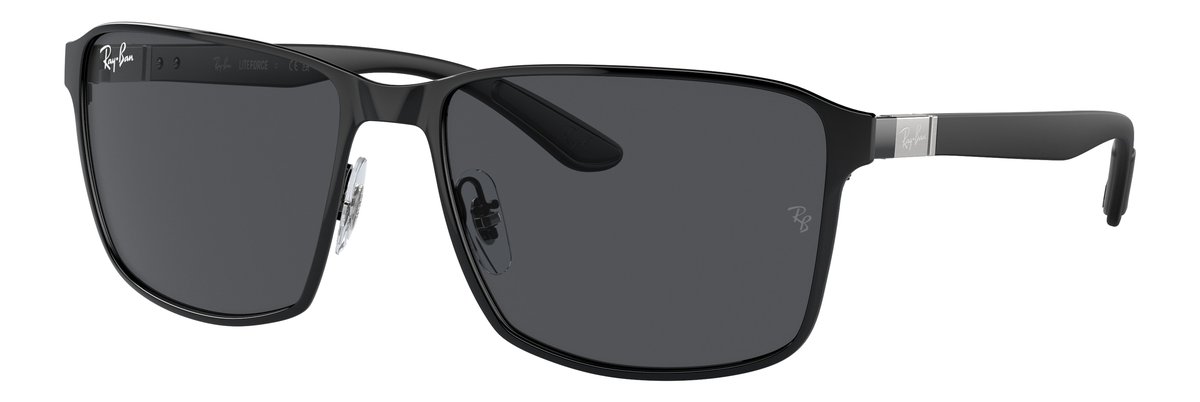Ray-Ban RB3721 Nero su nero Lenti Grigio scuro