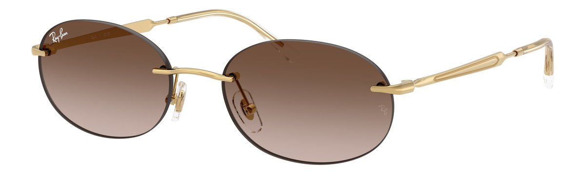 Ray-Ban RB3767 Oro Arista Lenti Marrone sfumato