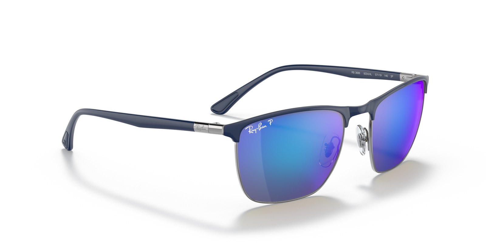 Ray-Ban RB3686 Blu su Gunmetal · Lenti Blu Polarizzate — foto 2