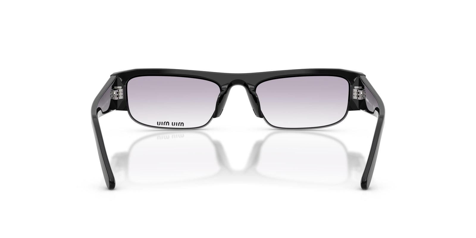 Miu Miu MU B07S Nero · Lenti Trasparente Sfumato Grigio Scuro — foto 4