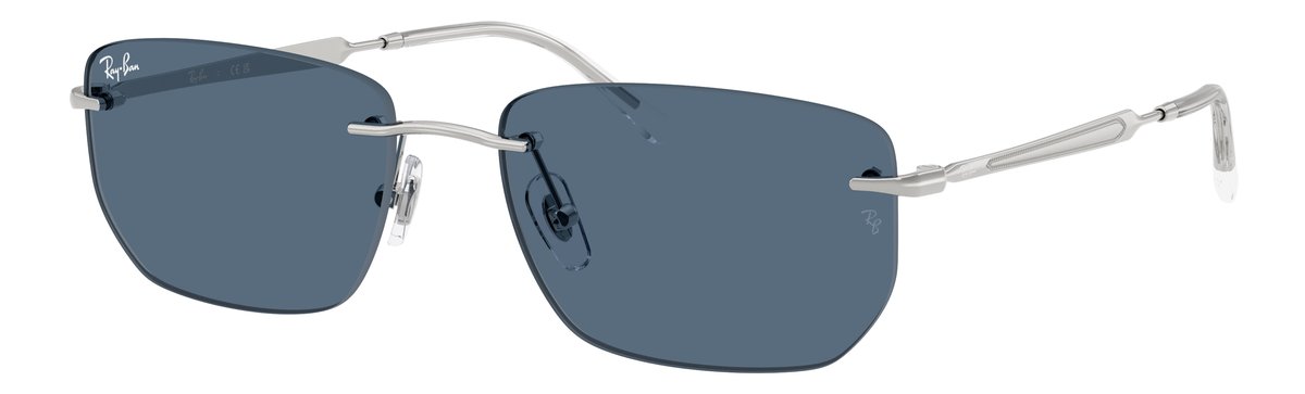 Ray-Ban RB3768 Argento Lenti Blu scuro