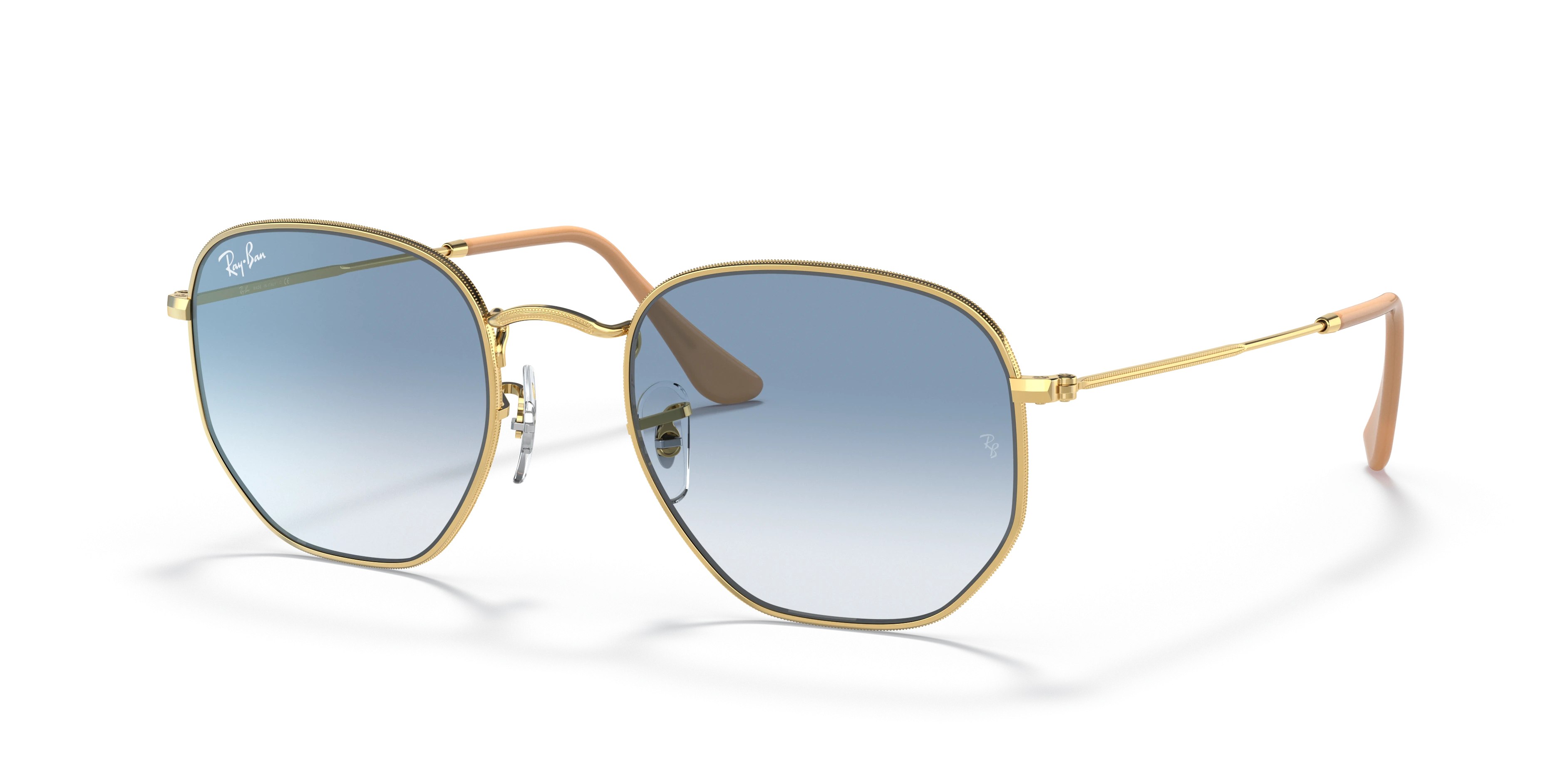 Ray-Ban RB3548 Hexagonal Dorato Lenti Marroni Sfumate