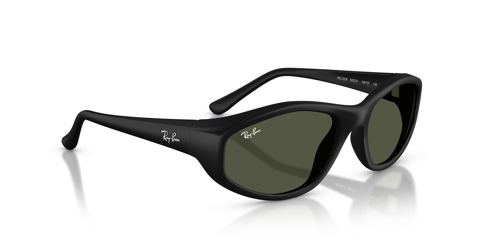 Ray-Ban RB2228 Gomma Nera · Lenti Verde Scuro — foto 2