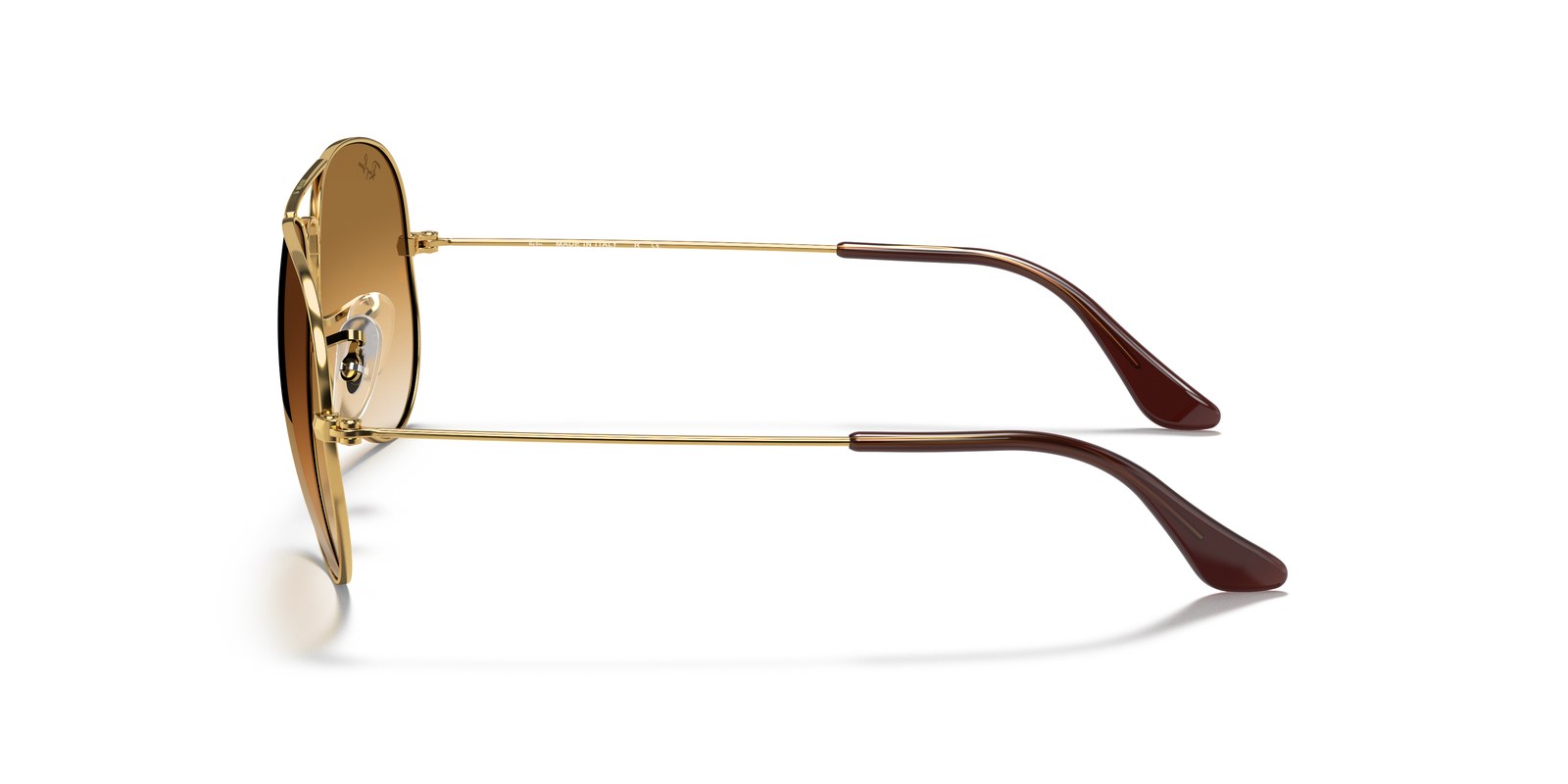 Ray-Ban Aviator RB3025 Oro Arista · Lenti Trasparente Sfumato Marrone — foto 3