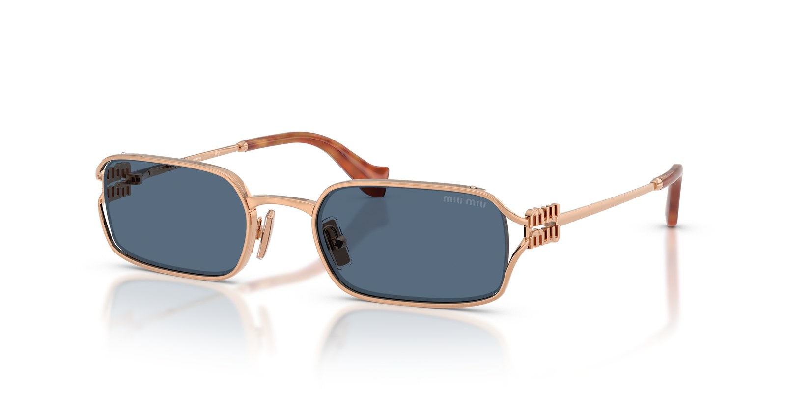 Miu Miu MU C50S Oro Rosé · Lenti Blu Scuro