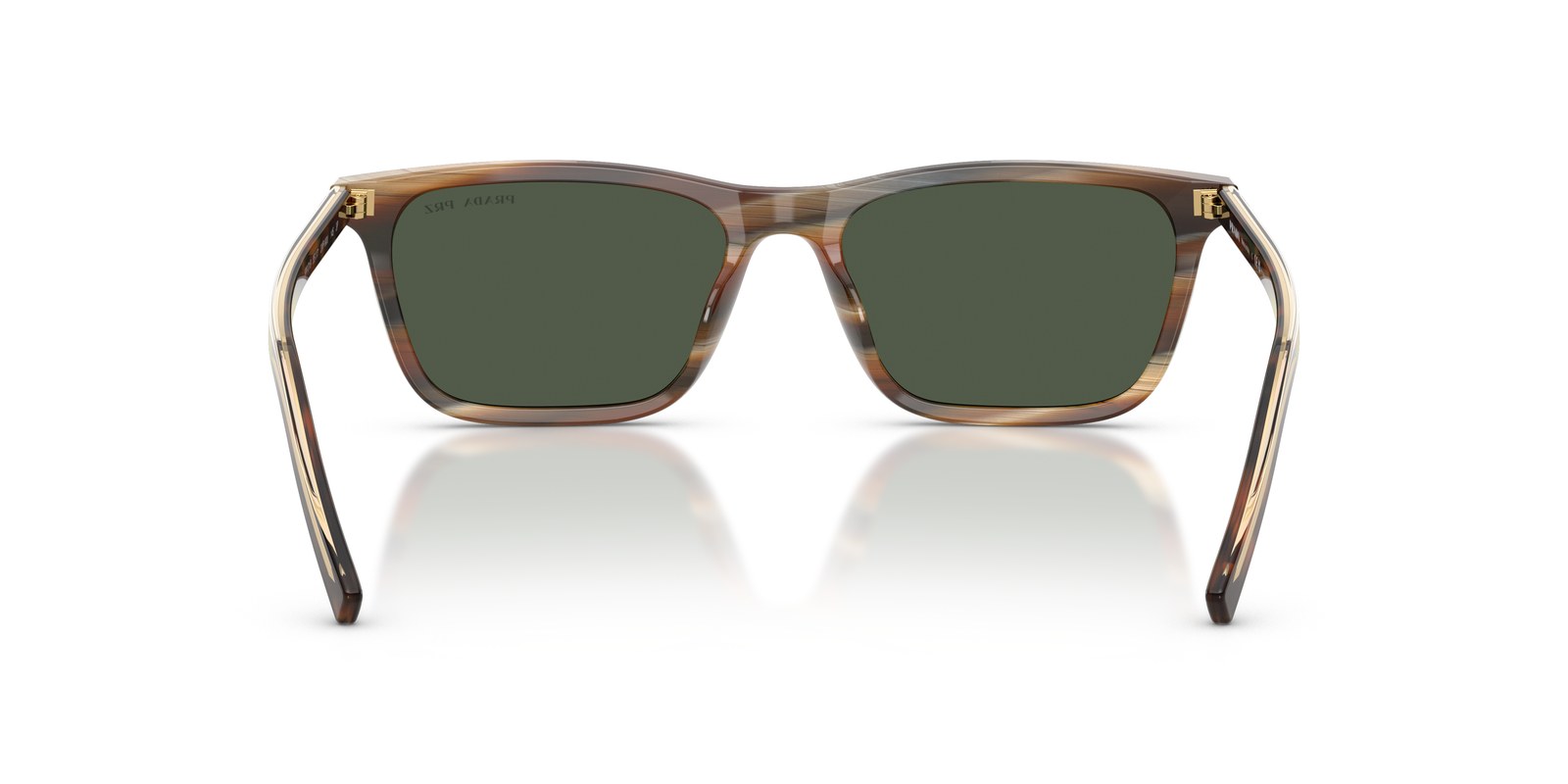 Prada PR D19S Tartarugato Ciliegia / Corno Tabacco · Lenti Verde Scuro Polarizzate — foto 4