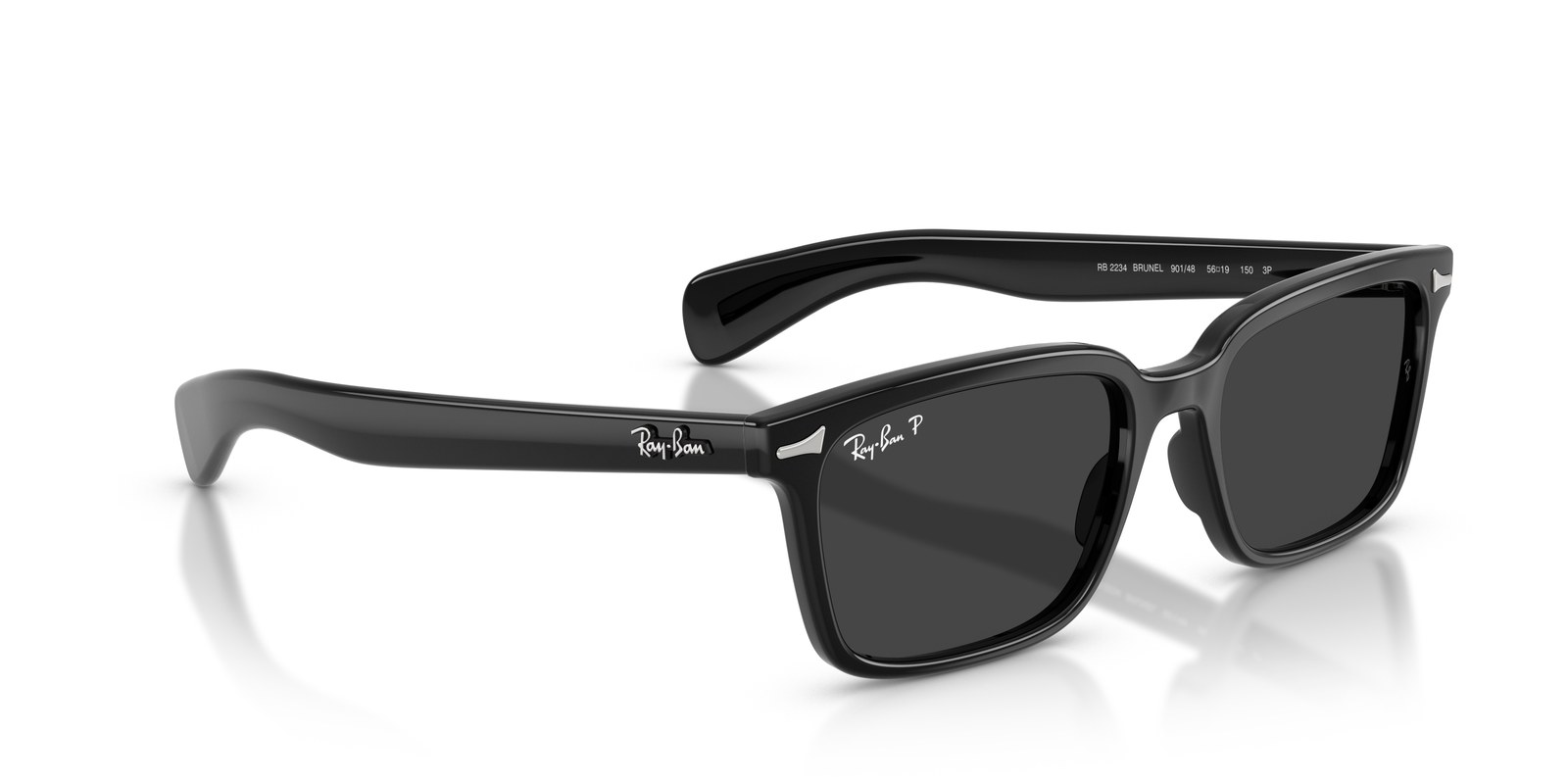 Ray-Ban Brunel RB2234 Nero · Lenti Nero Polarizzate — foto 2