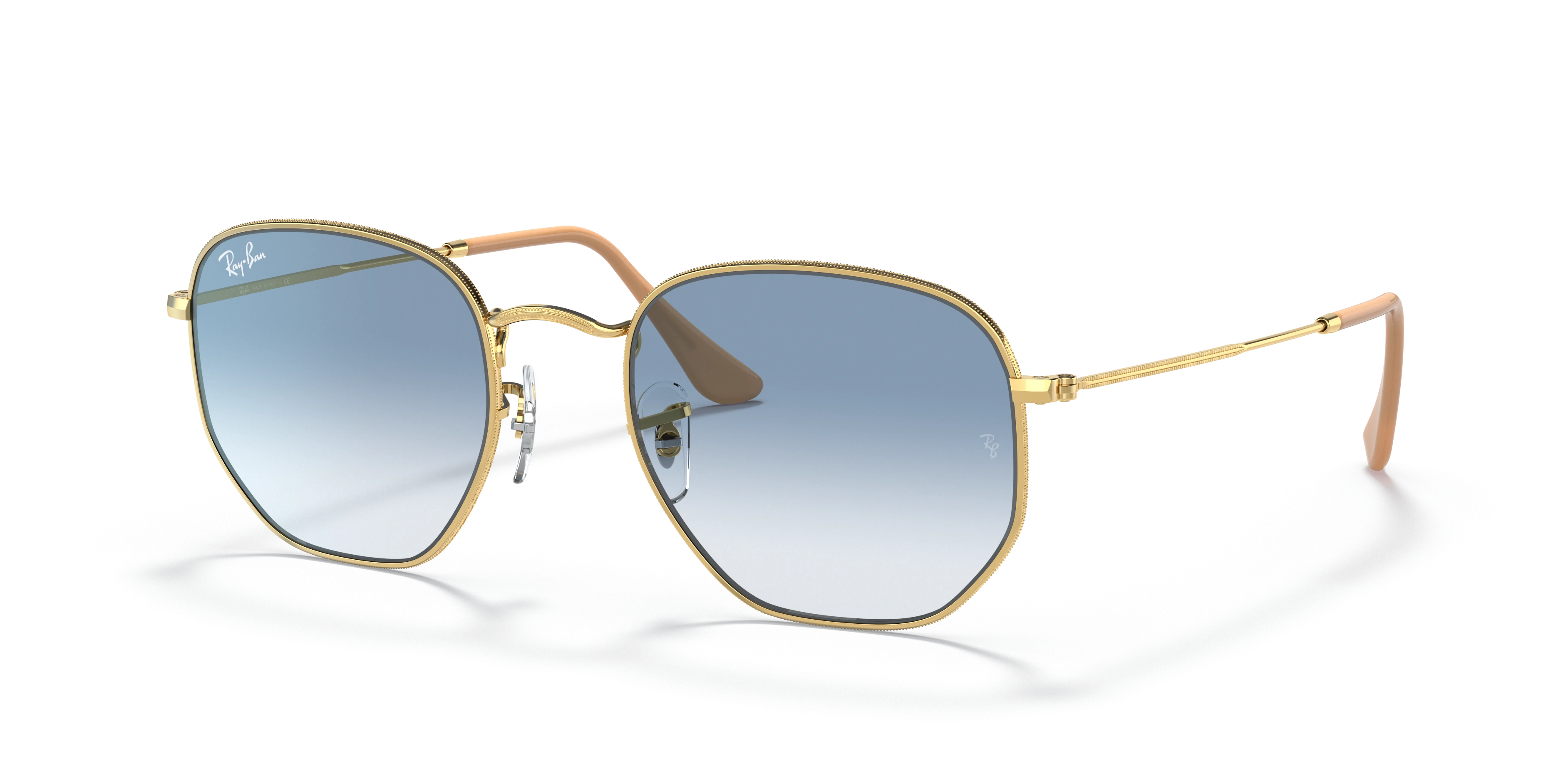 Ray-Ban RB3548 Hexagonal Dorato Lenti Marroni Sfumate