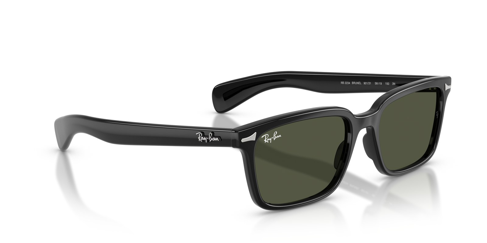 Ray-Ban Brunel RB2234 Nero · Lenti Verde — foto 2