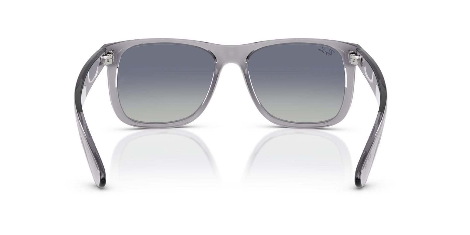 Ray-Ban Justin RB4165 Grigio Trasparente · Lenti Grigio Chiaro Sfumato Blu Scuro — foto 4