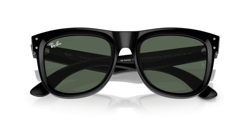 Ray-Ban Reverse Wayfarer RBR0502S — Nero / Verde Scuro