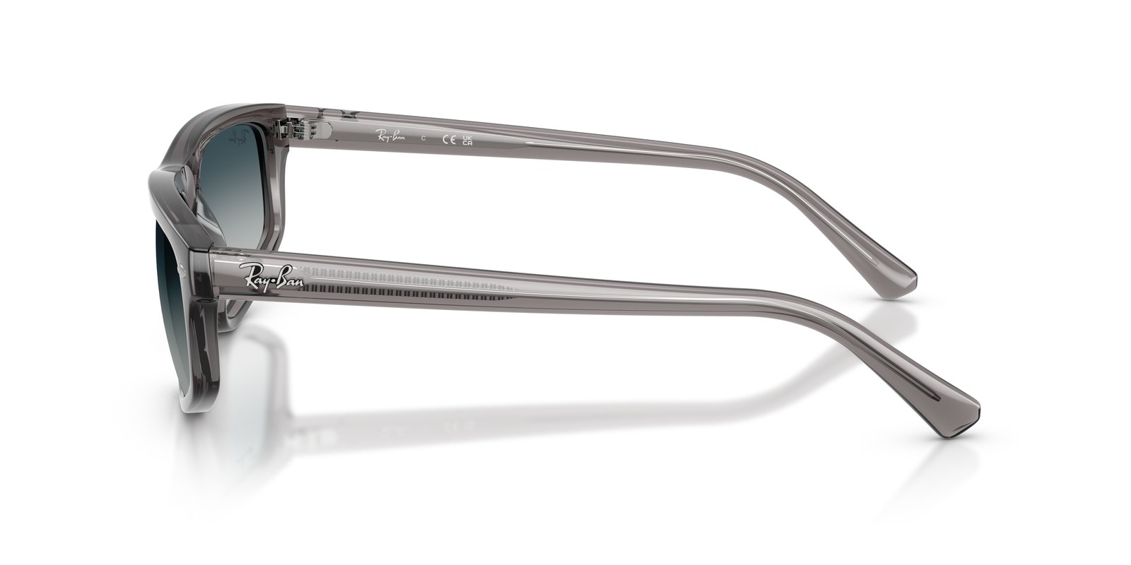 Ray-Ban RB2225 Grigio Chiaro Opale · Lenti Grigio Sfumato Blu — foto 3