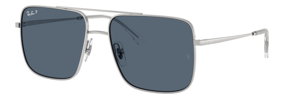 Ray-Ban RB3758 Argento Lenti Blu polarizzata