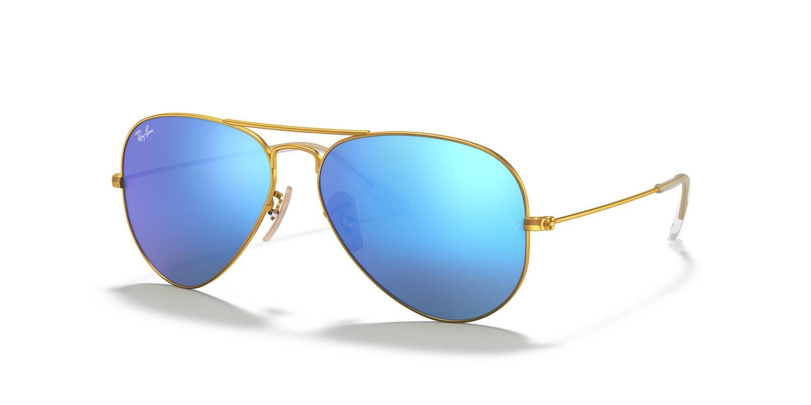 Ray-Ban Aviator RB3025 Oro · Lenti Grigio Blu Specchiato