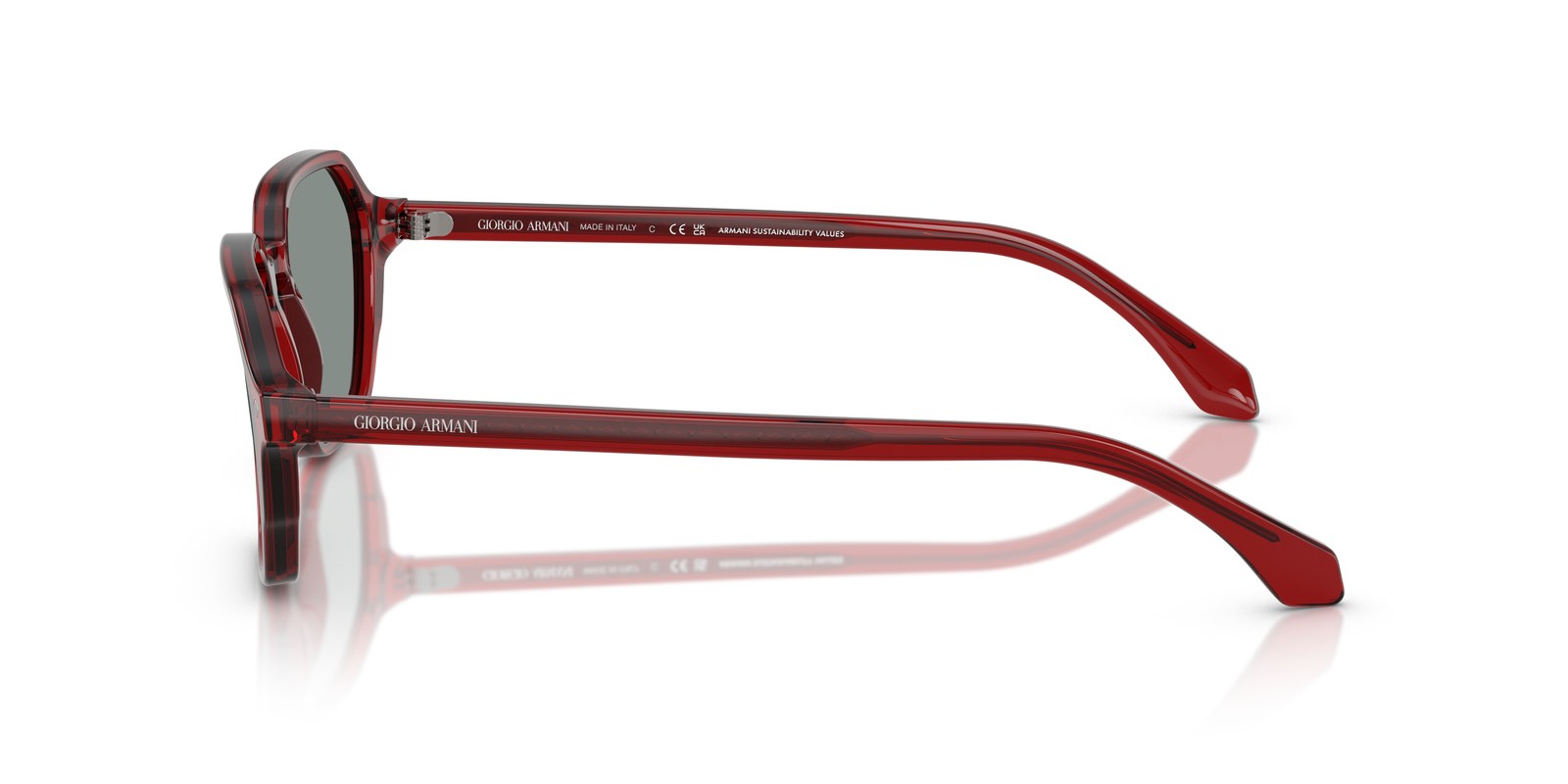 Giorgio Armani AR8220 Bordeaux Trasparente · Lenti Blu — foto 3