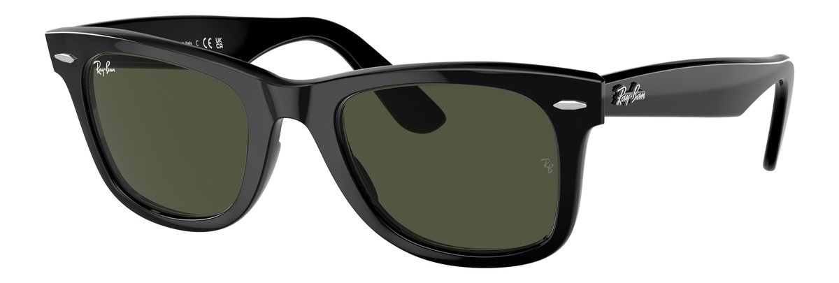 Ray-Ban Wayfarer Nero Lenti G-15 verde