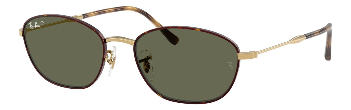 Ray-Ban RB3749 Havana su oro Lenti Polarizzate verde g-15