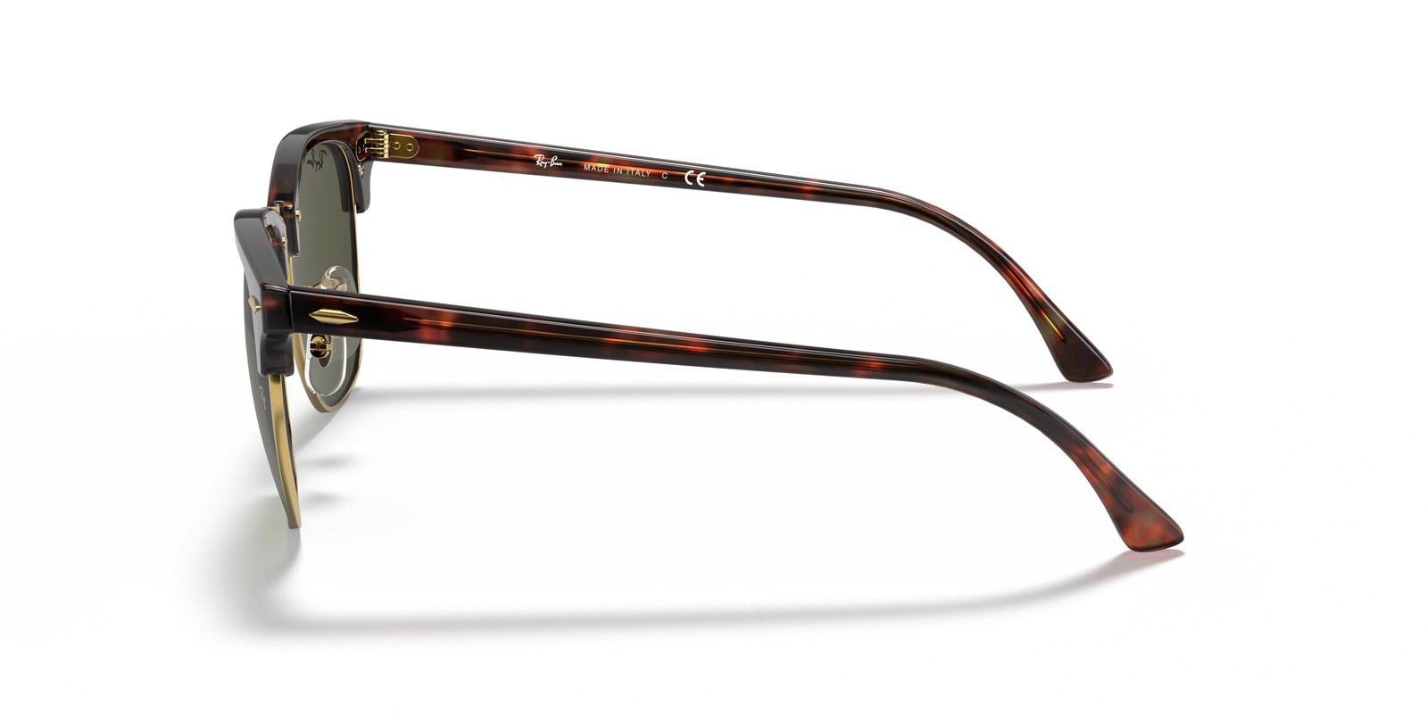 Ray-Ban Clubmaster RB3016 Tartarugato su Oro · Lenti G-15 Verde — foto 3