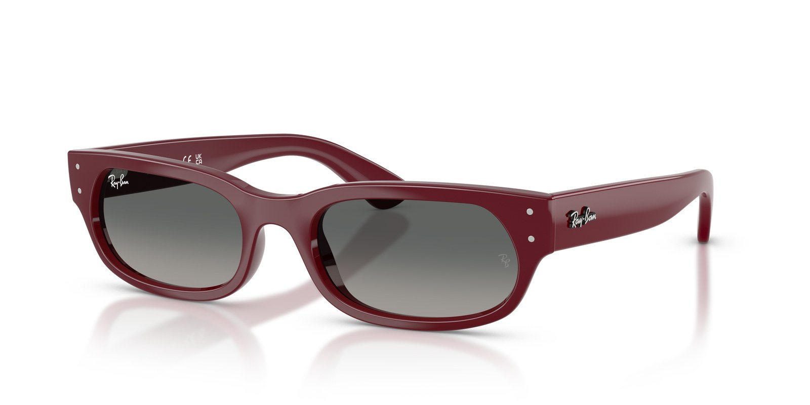 Ray-Ban RB2236 Bordeaux · Lenti Grigio Chiaro Sfumato Grigio Scuro