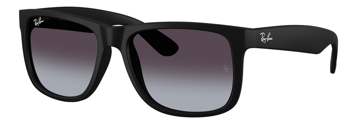Ray-Ban Justin Gomma Nera Lenti Tinta unita