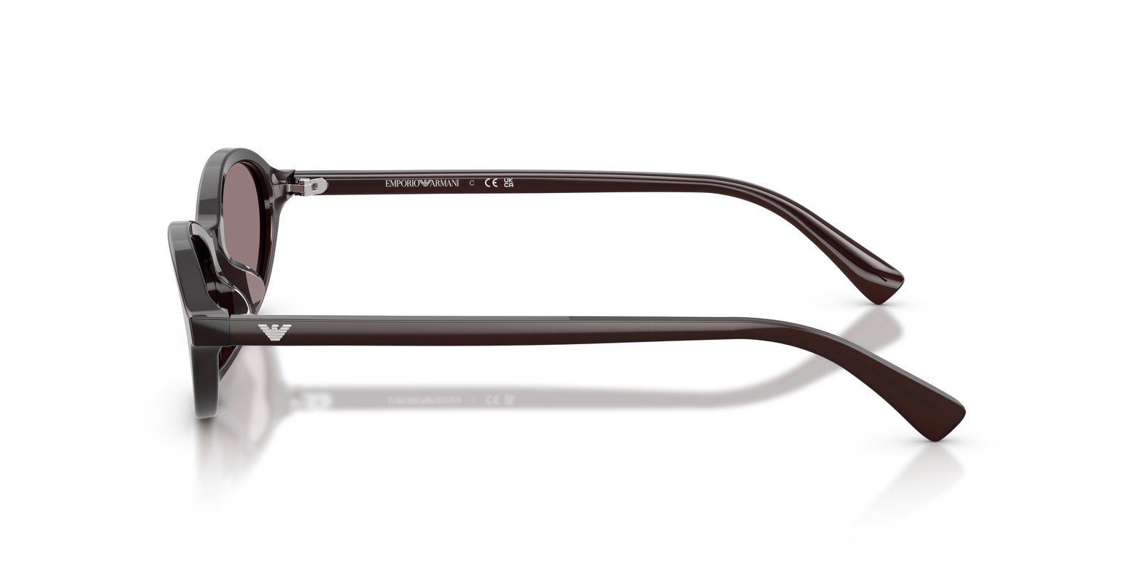 Emporio Armani EA4281U Marrone Opalino Brillante · Lenti Violetto Scuro — foto 3