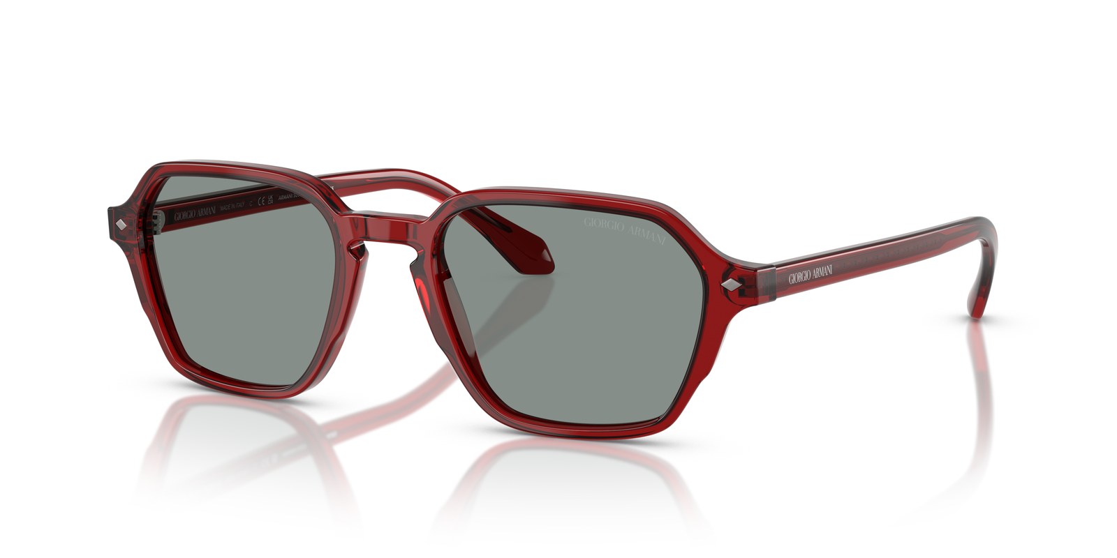 Giorgio Armani AR8220 Bordeaux Trasparente · Lenti Blu
