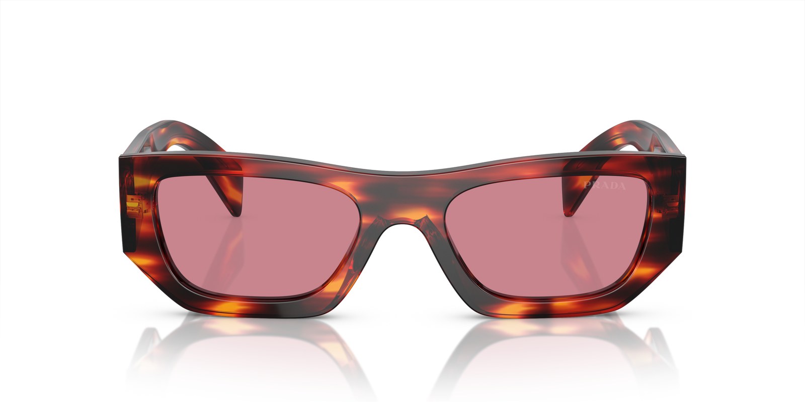Prada PR A01S Havana Rosso · Lenti Violetto Scuro — foto 2