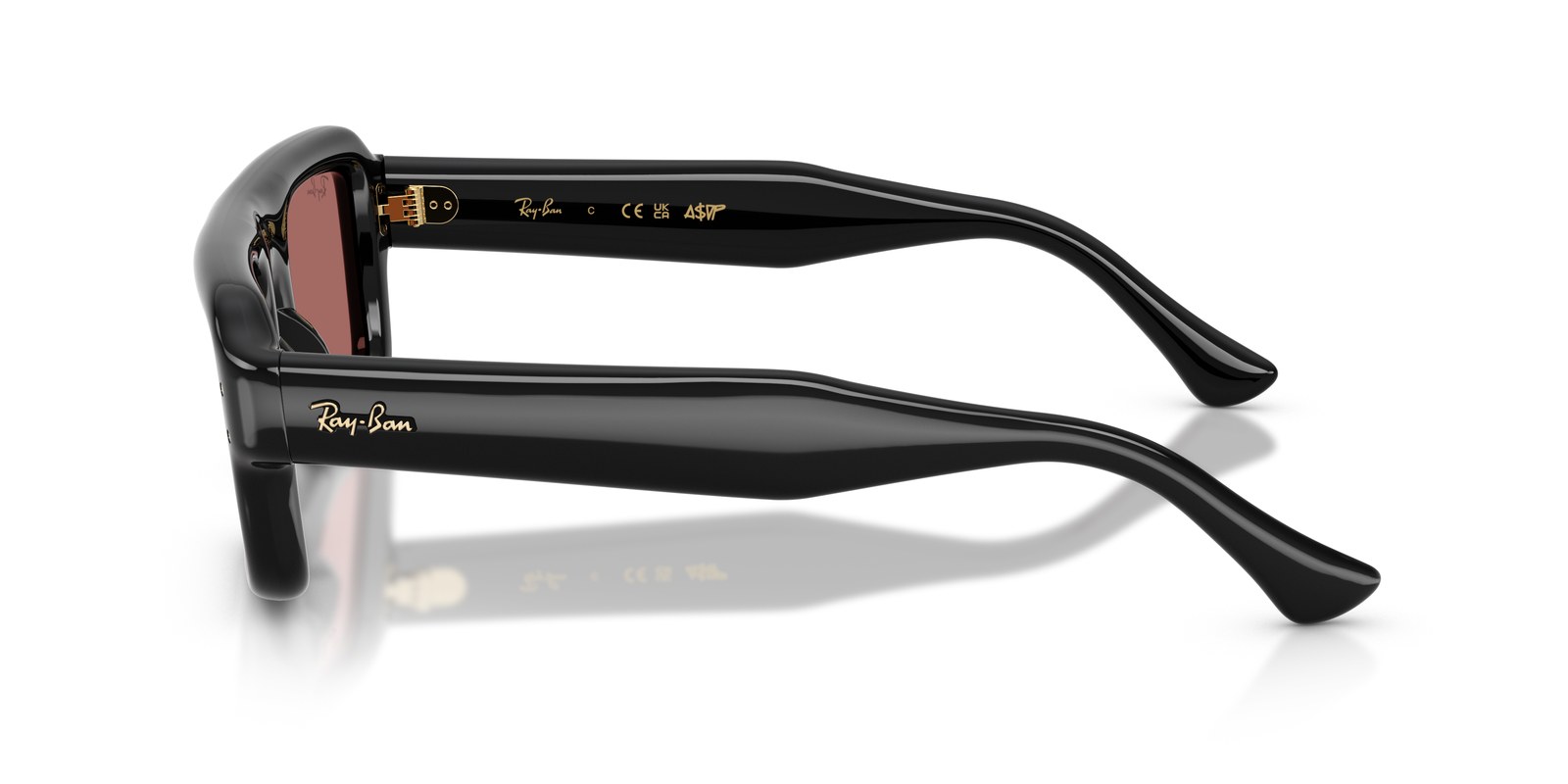 Ray-Ban RB4954 Nero · Lenti Violetto Scuro — foto 3