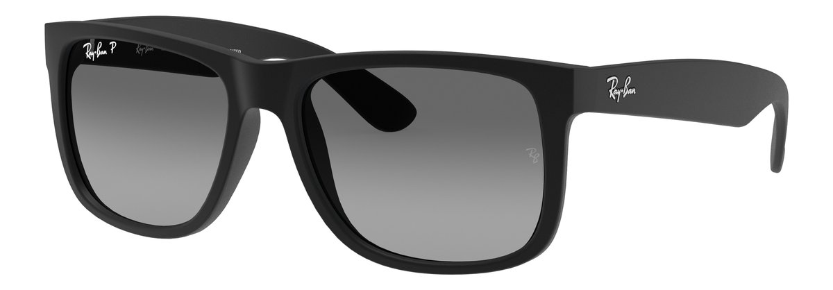 Ray-Ban Justin Gomma Nera Lenti Tinta unita