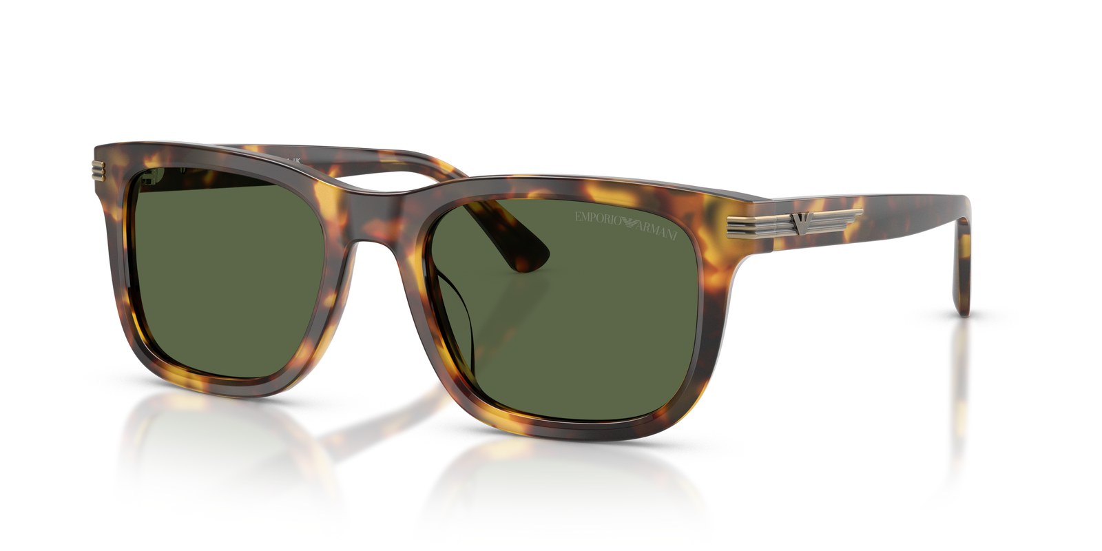 Emporio Armani EA4282U Marrone Havana Lucido · Lenti Verde Scuro