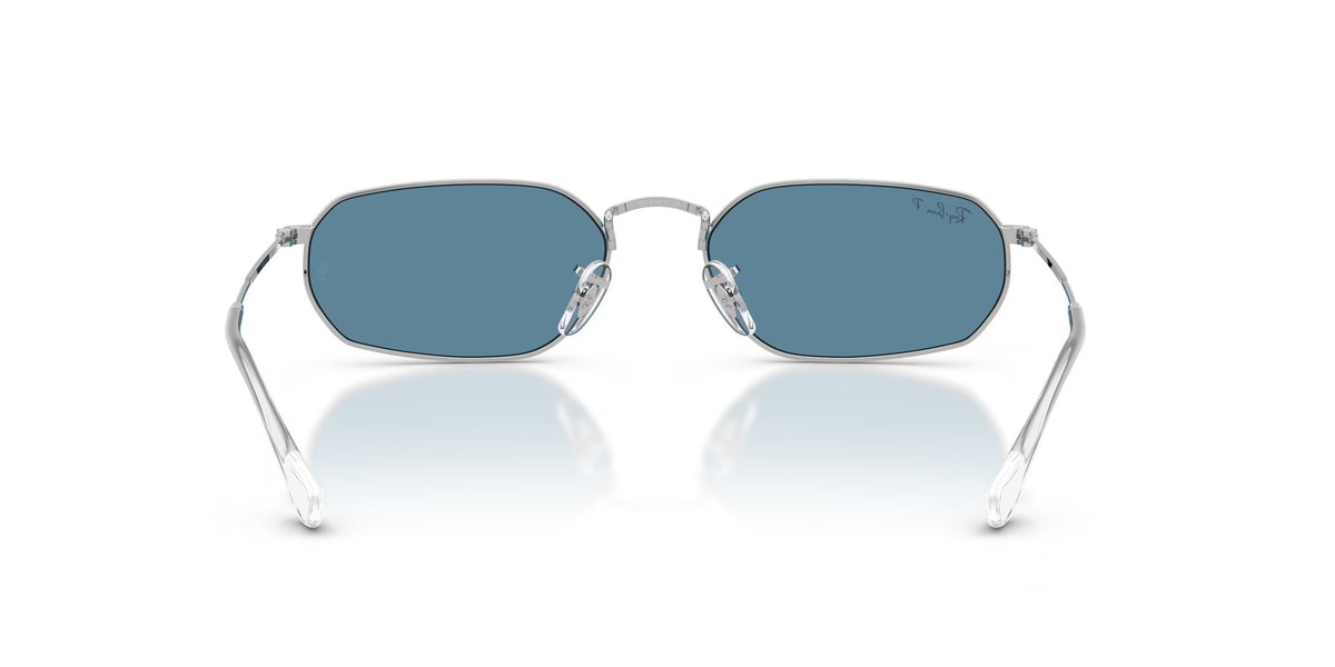 Ray-Ban RB3947 Argento Lenti Blu Specchio Polarizzato