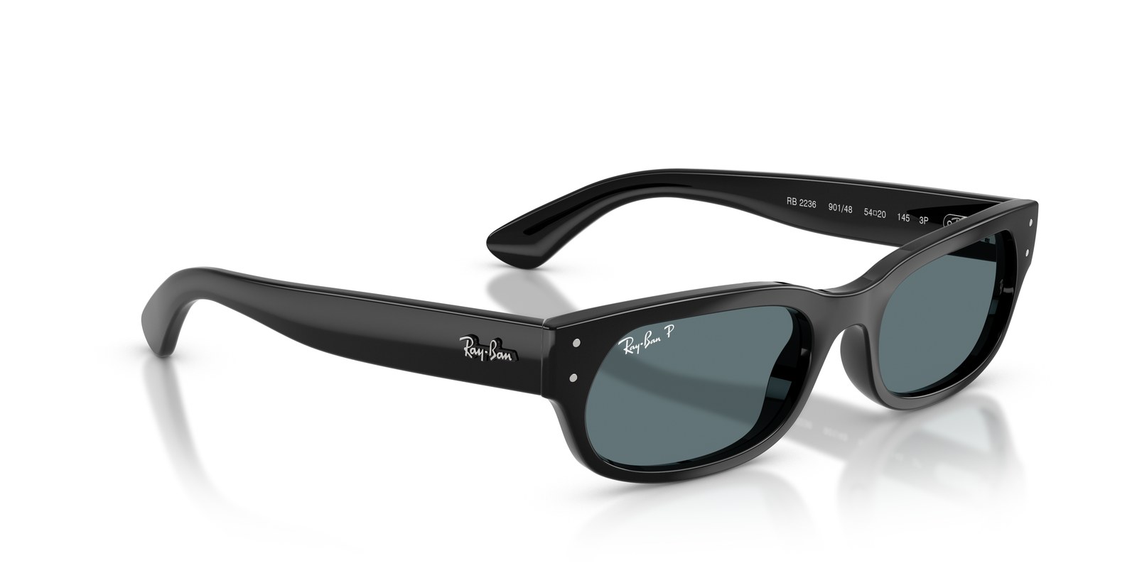 Ray-Ban RB2236 Nero · Lenti Nero Polarizzate — foto 2