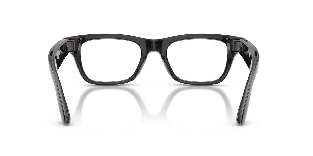 Ray-Ban Meta Wayfarer RW7001 Nero Trasparente — Lente Demo