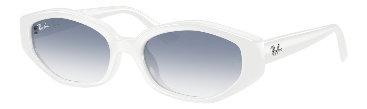 Ray-Ban RB4473D Bianco Lenti Trasparente sfumato azzurro