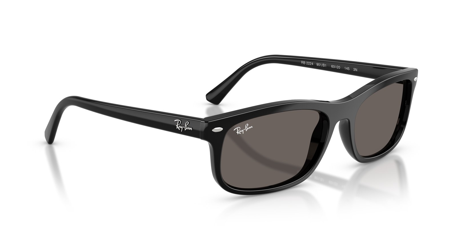 Ray-Ban RB2224 Nero · Lenti Grigio Scuro — foto 2