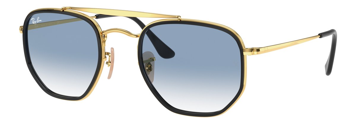 Ray-Ban RB3648M Oro Arista Lenti Azzurro sfumato