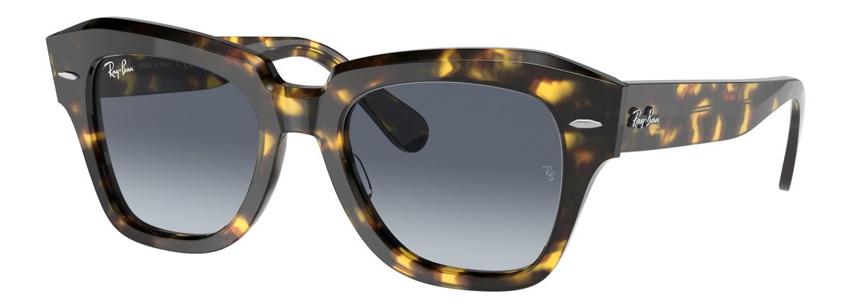 Ray-Ban State Street Havana Giallo Lenti Blu sfumato grigio