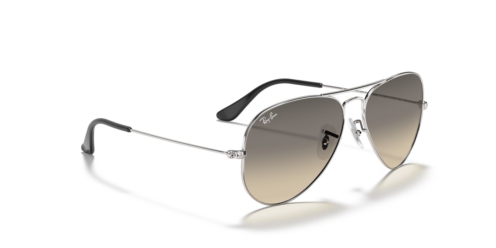 Ray-Ban Aviator RB3025 Argento · Lenti Sfumato Grigio — foto 2