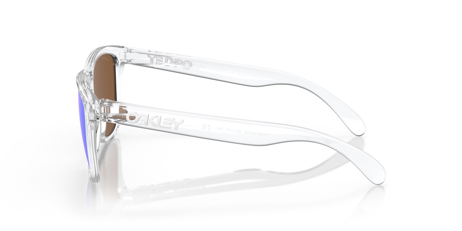 Oakley Frogskins OO9013 Trasparente Lucido · Lenti Prizm Violet — foto 3