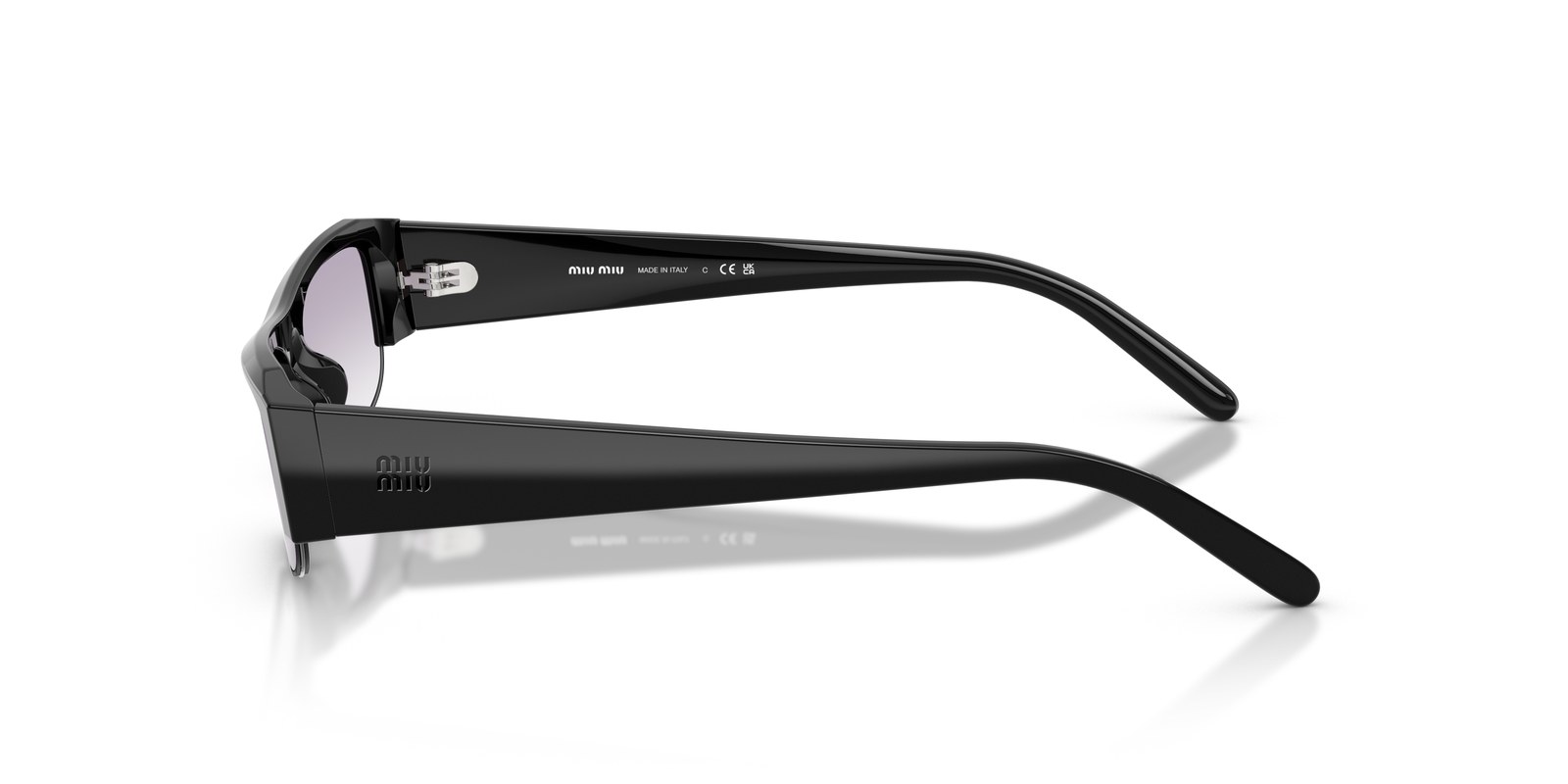 Miu Miu MU B07S Nero · Lenti Trasparente Sfumato Grigio Scuro — foto 3